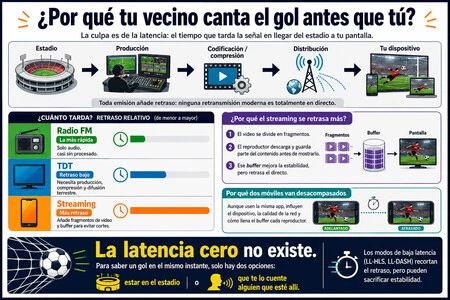 Todo lo que implica la transmisión de un partido y su latencia