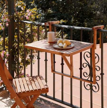 Mesa De Jardin Rectangular 65x60 Cm Colgante Y Plegable