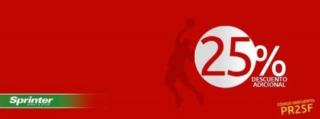 Sprinter nos da un 25 % de descuento en tus compras durante tres días