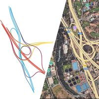 Alguien ha creado obras de arte abstractas con una de las formas más singulares de la ingeniería: los "nudos" de las autovías