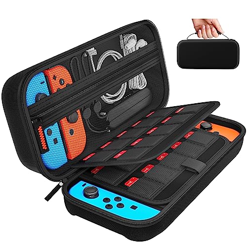 daydayup Funda para Nintendo Switch y Switch OLED con 20 Ranuras para Tarjetas de Juego 