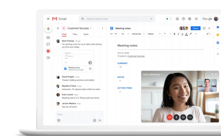 Así es el nuevo diseño de Gmail que integra Google Docs y las videollamadas de Meet en un mismo lugar