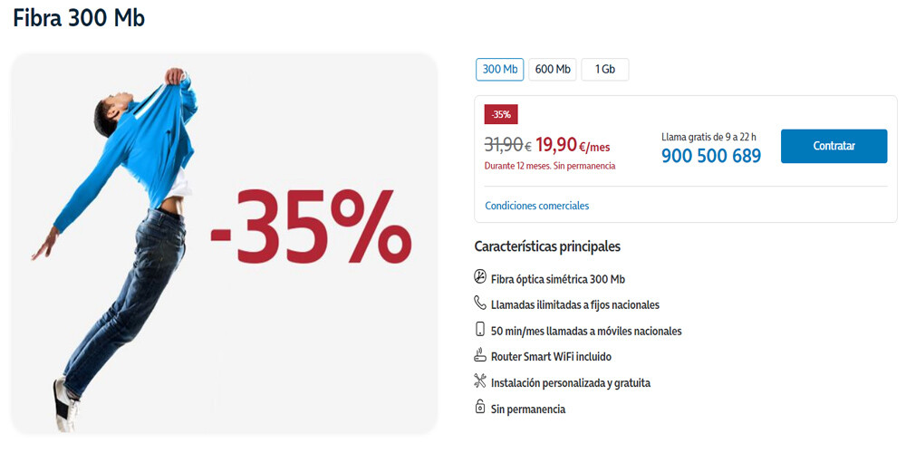 Movistar lanza una tarifa de fibra por 19,90 euros y deja su servicio ...