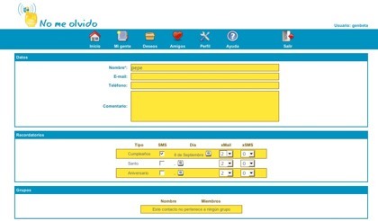Nomeolvido.es, otra forma más para no olvidarnos de los cumpleaños y aniversarios
