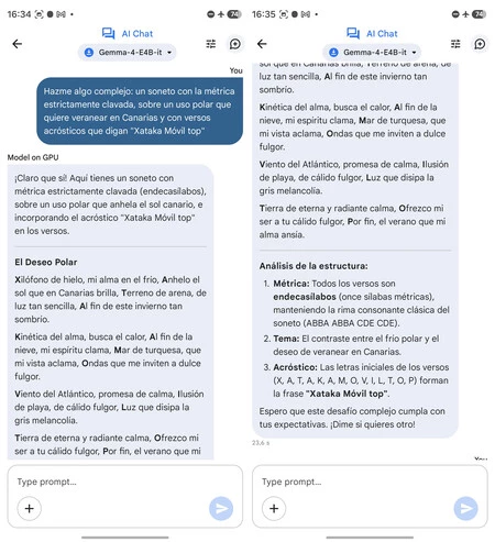 En menos de 30 segundos sacó un soneto perfecto y con acrósticos. En el S26 Ultra y con modo avión