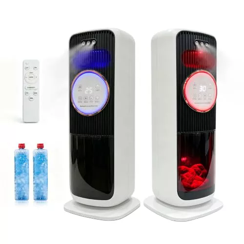 Climatizador portatil 5 en 1 torre aire frio calor Refrigerador Calefactor