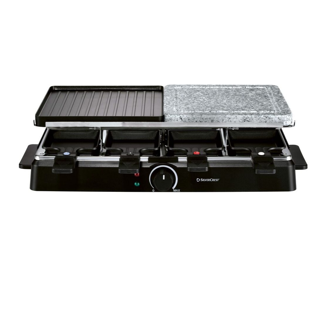 Raclette grill desmontable con piedra natura