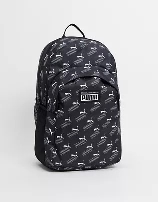 Mochila negra Academy de Puma con detalles de logo