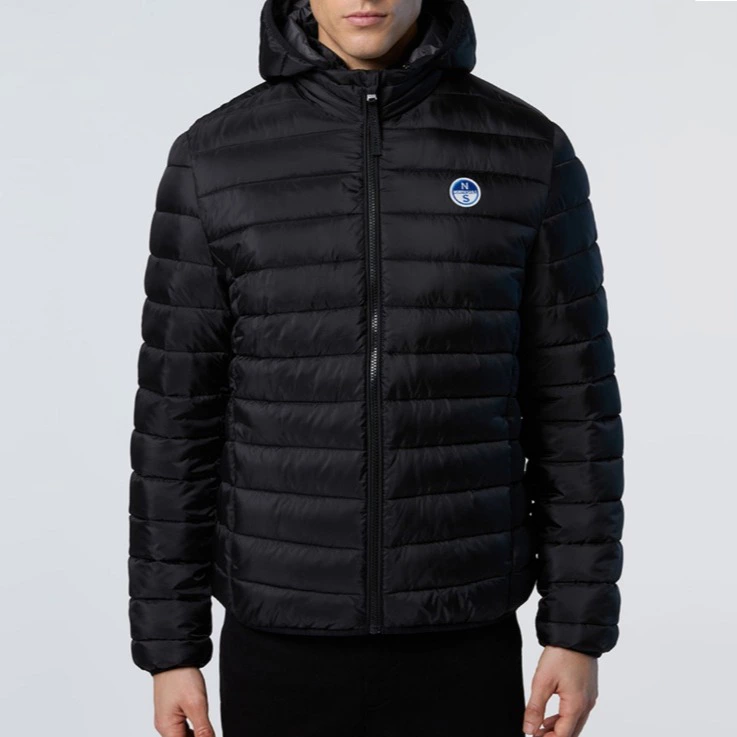 North Sails Chaqueta acolchada con capucha en ripstop reciclado de hombre