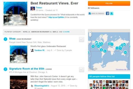 Llegan las listas a Foursquare