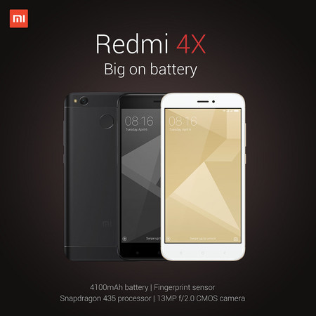Xiaomi Redmi 4X de 32GB, en versión global con 4G totalmente compatible en España, por 102 euros