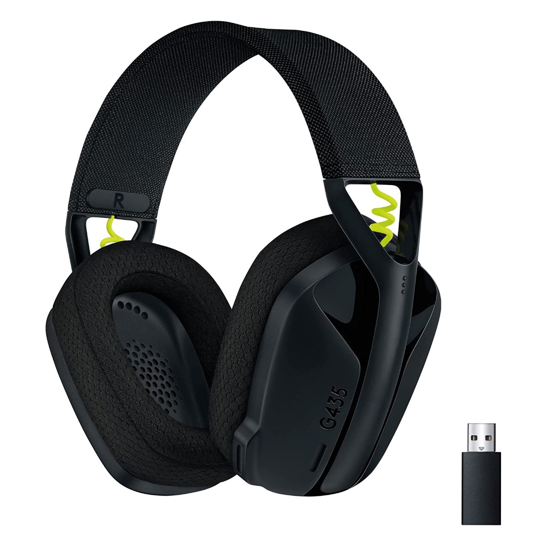 Logitech G435 Auriculares Inalámbricos LIGHTSPEED para Gaming - Ligeros, micrófono integrado, Batería de 18 horas, Compatibles con Dolby Atmos, Bluetooth, PC, PS4, PS5, Móvil - Blanco