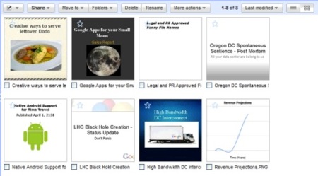 Nueva vista por miniaturas en Google Docs
