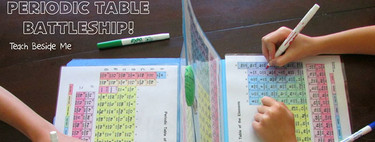 Una madre construye un hundir la flota de elementos periódicos para ayudar a sus hijos a conocerlos