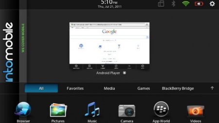 El Android App Player de BlackBerry PlayBook se filtra, lo vemos en vídeo