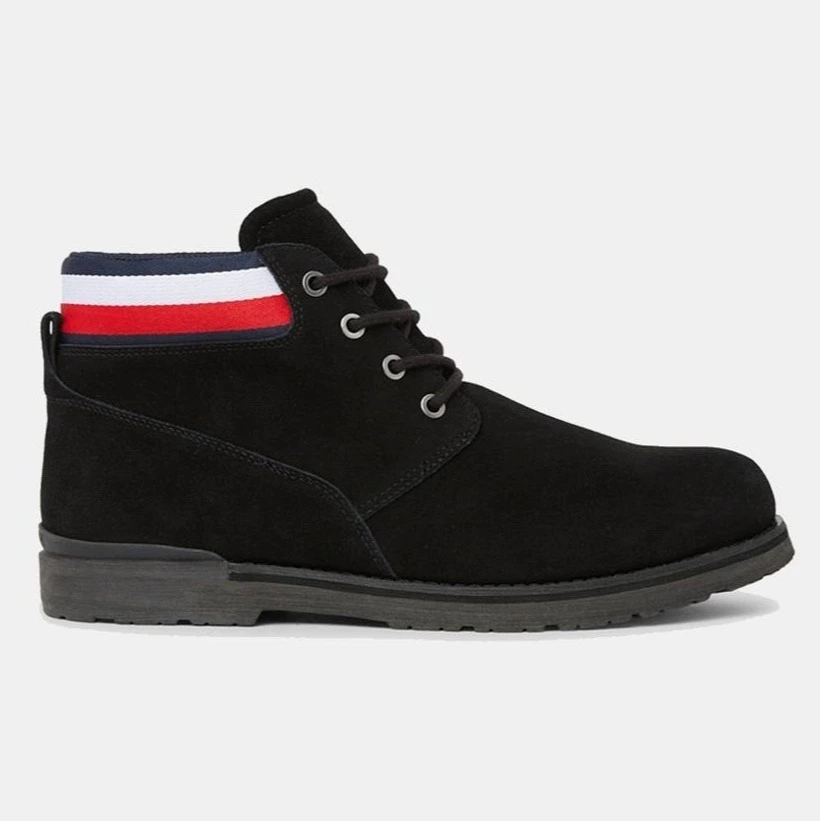 Tommy Hilfiger Botines de hombre en ante con cordones