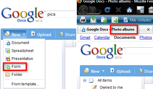 Formularios y Fotos en Google Docs