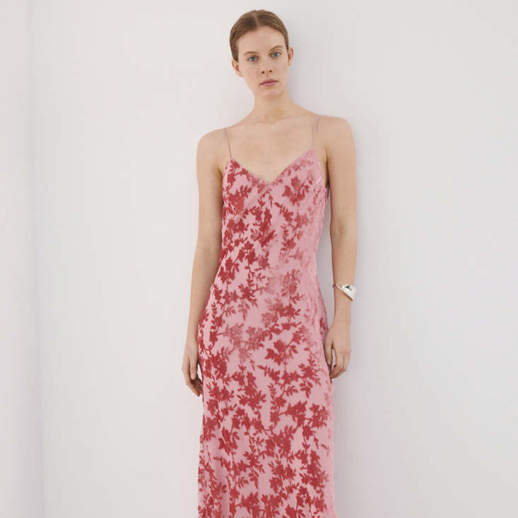 Vestido devoré floral