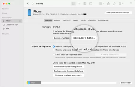 Restaurar iPhone