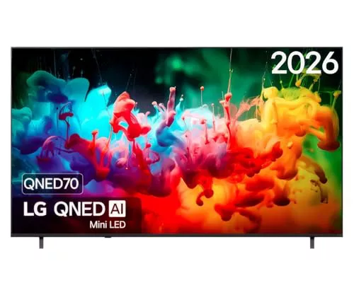 LG 85QNED70B6A - TV 85", QNED MiniLED, 4K AI, Smart TV, WebOS 25, Sin Reflejos al 94%