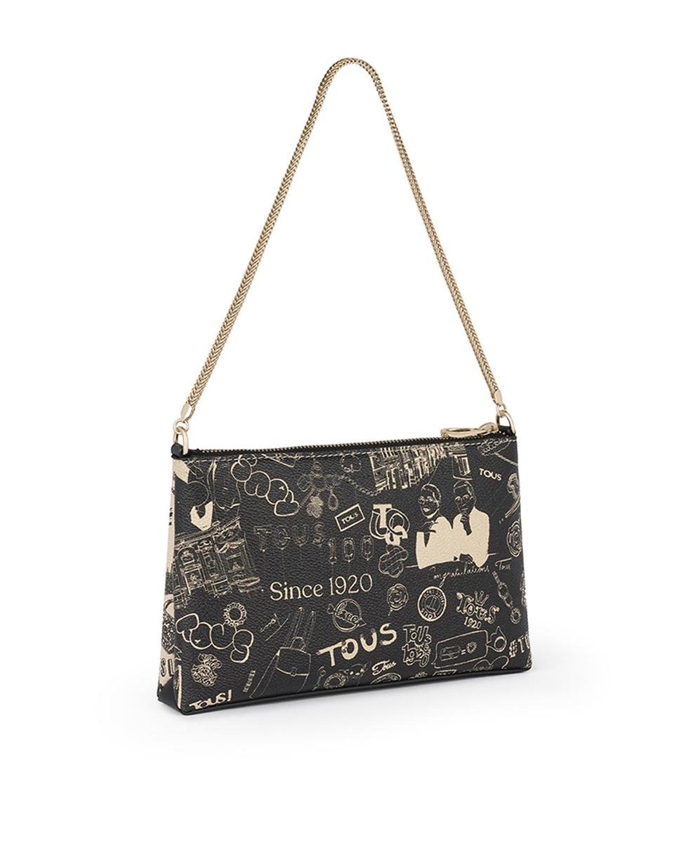 Bandolera de mujer Tous Centenary tipo clutch en beige