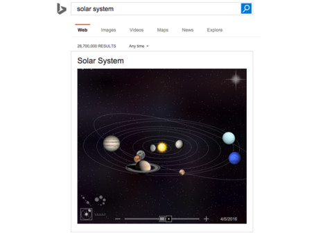 Bing apuesta por un tono educativo al ofrecer llamativas simulaciones y animaciones en las búsquedas