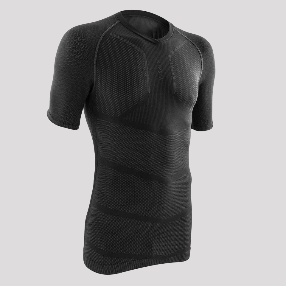Camiseta térmica manga corta Adulto KEEPDRY 500 negra