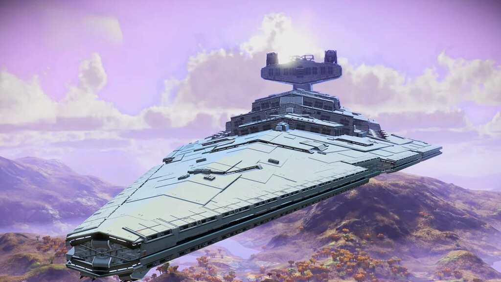 Acaban de crear un Destructor Imperial de Star Wars a escala 1:1 en No Man's Sky y es tan enorme que cuenta con hangares 