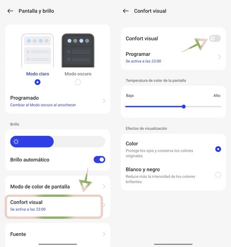 Realmeの視覚的な快適さ
