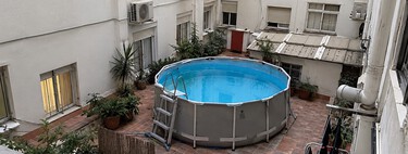 El BOE busca al vecino que ha puesto una piscina de dos toneladas en el patio comunitario de su edificio