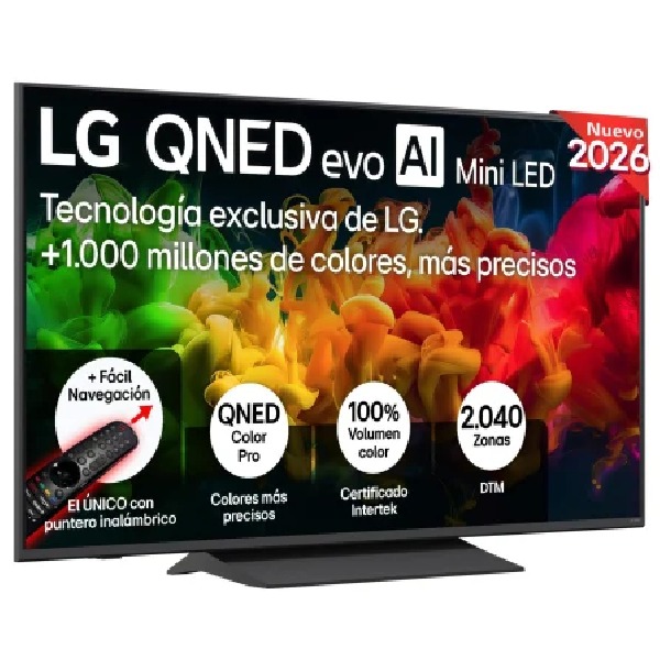Smart TV QNED 55'' (139,7 cm) LG 55QNED8EB3B , con IA' integrada, 4K UHD, 60 Hz, a7 AI Processor 4K Gen9, HDR, Dolby Digital,
