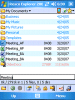 Resco Explorer 2007, explorador de ficheros