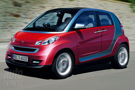 Recreación del Smart ForTwo con dos plazas más