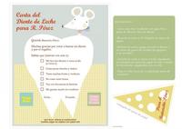 Carta para dejarle al Ratoncito Pérez cuando se cae un diente ¡Gratis! 