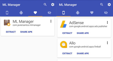 ML Manager es la aplicación más sencilla para extraer y compartir APK