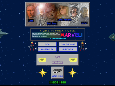La web de 'Capitana Marvel' es un maravilloso homenaje al Internet de los 90 donde no falta ni un detalle nostálgico