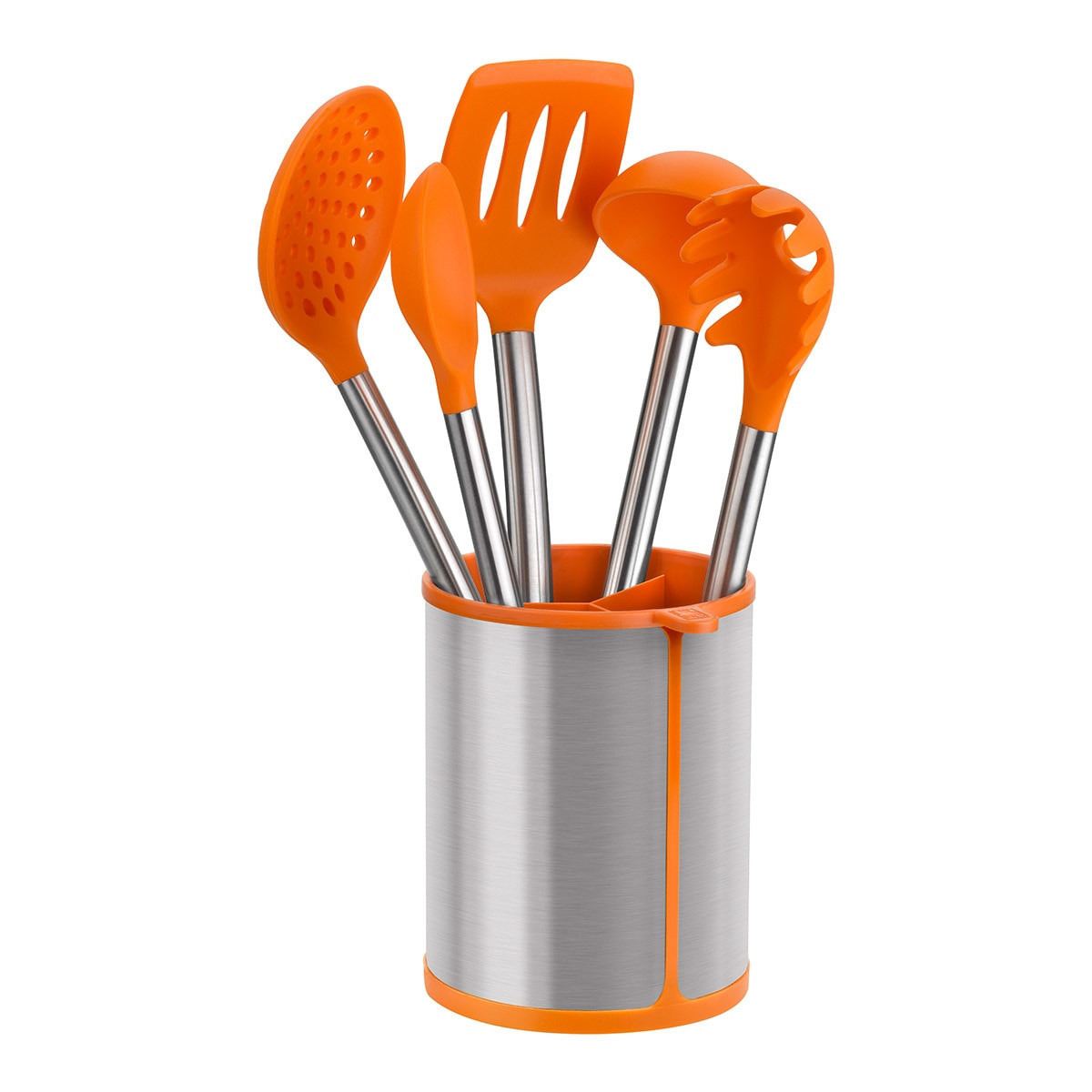 Bra - Conjunto de 5 Utensilios de Cocina y Carrusel de acero inoxidable Efficient BRA.