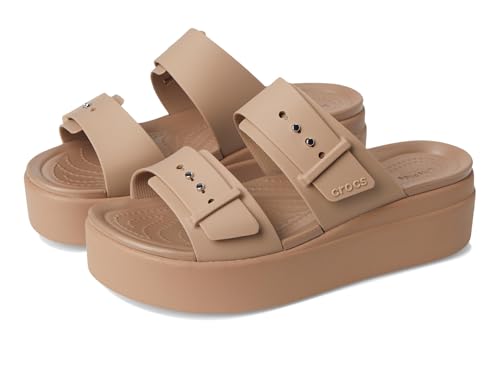 Crocs Mujer Brooklyn Buckle Low Wedge Sandalia