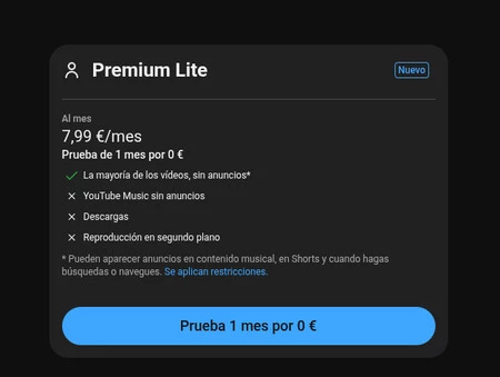 Yt Premium Lite Espana