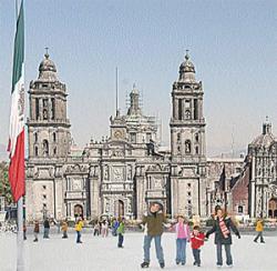 La Plaza del Zócalo convertida en pista de hielo