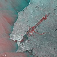 Las brutales inundaciones que afrontan Portugal y el oeste de España, vistas desde el espacio