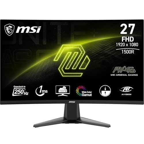 MSI mag 27C6F Monitor Curvo Gaming FHD de 27" 