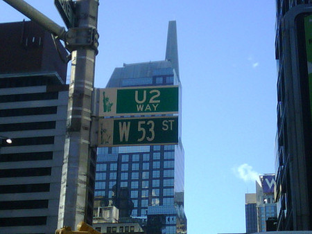 Nueva York: una calle llevará el nombre de U2 durante una semana