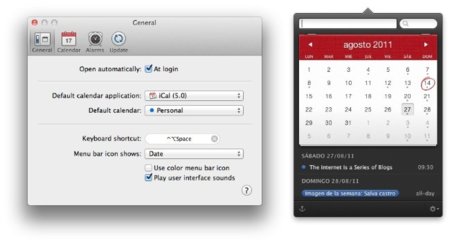 Fantastical, un fantástico acceso a iCal desde el Menú
