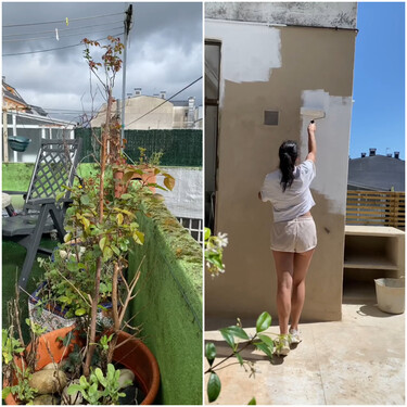 Esta terraza estaba sucia, vieja y con una decoración mugrienta, pero con esta reforma sin obras se ha convertido en el oasis del hogar: "mejor que en mis sueños"