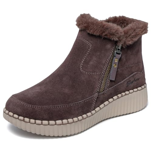 Skechers Wilshire Blvd - Fresh Zip para mujer, Marrón oscuro, 39 EU