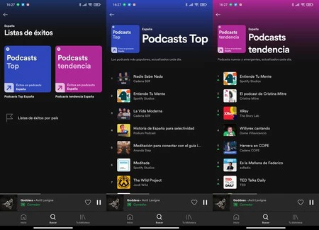 Spotify ポッドキャスト リスト