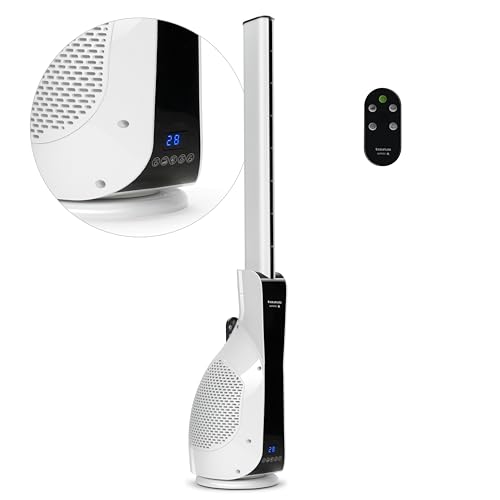 Taurus - Ventilador de Torre Babel Invisible Amazing Digital 30W, 101 cm, 12 Velocidades, 3 Modos, Timer 12h, Mando a Distancia, Oscilación, Digital, Auto Off, Filtro Extraíble, Silencioso, Blanco