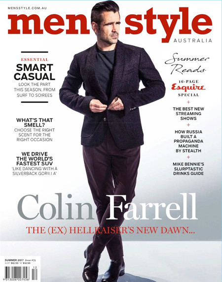 Un más que apuesto Colin Farrell en la portada de Men's Style Australia