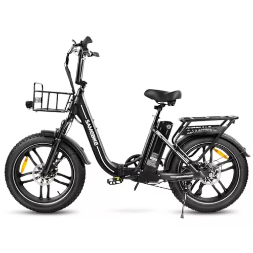 SAMEBIKE 20 Z0LL Bicicleta Electrica para Adultos,4.0 Fat Tire E-Bike Bateria 36V13Ah 7-Velocidades Alcance máximo 60-120KM para Desplazamientos y Excursiones